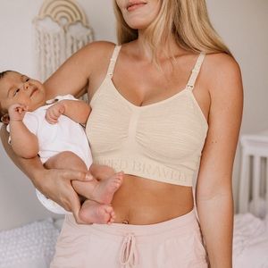 New Kindred Bravely Women's Hands-Free Pumping & Nursing Bra - Beige L